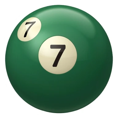 green billiard ball 7 number sticker