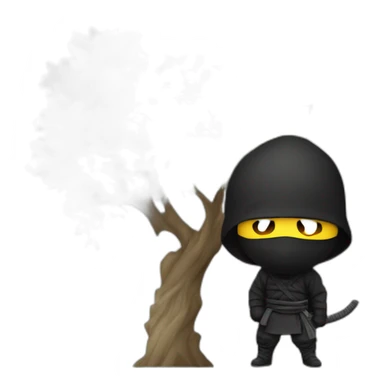 ninja SAS man hiding behind a tree sticker