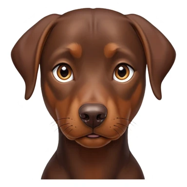 Brown Doberman girl  sticker
