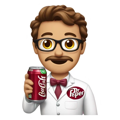 Dr Pepper can wearing a bow sticker