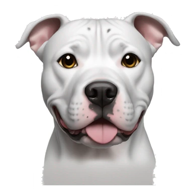 White with black spot pitbull dog sticker