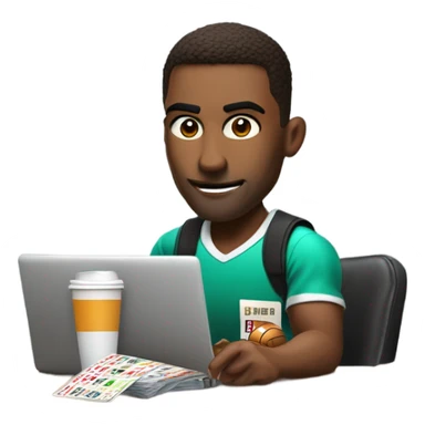 Man sports gambling  sticker