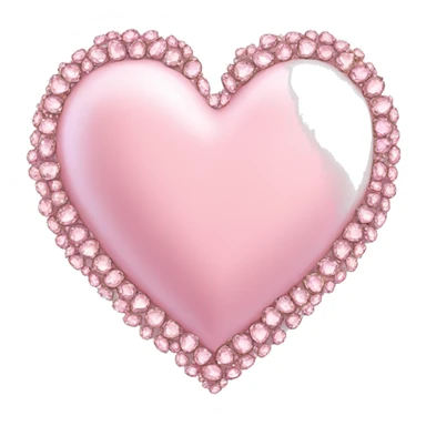 pastel pink heart with gems sticker