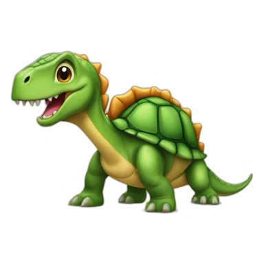 Tortue sur un dinosaures sticker
