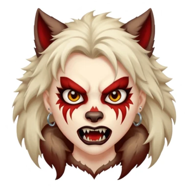 woman werewolf sticker