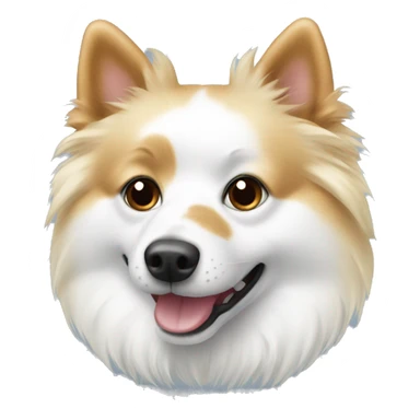 White and blonde spots spitz sticker