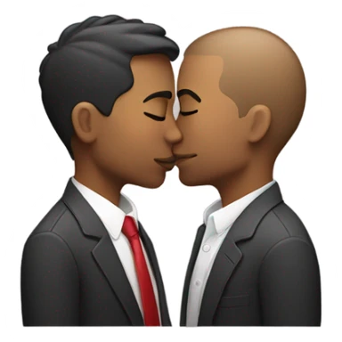 Gay kissing sticker