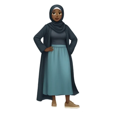 African Hijabi wearing shoes  sticker