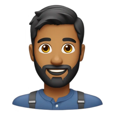 handsome sri lankan 25 year old with a beard sticker