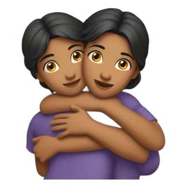 2 indian girls hug sticker