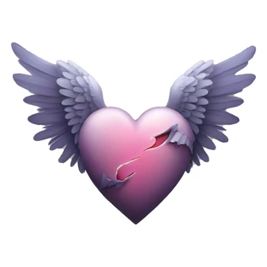 broken heart with wings (no humans) sticker