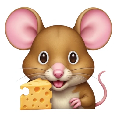 un topo che mangia il formaggio sticker