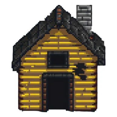 log cabin under construction sticker