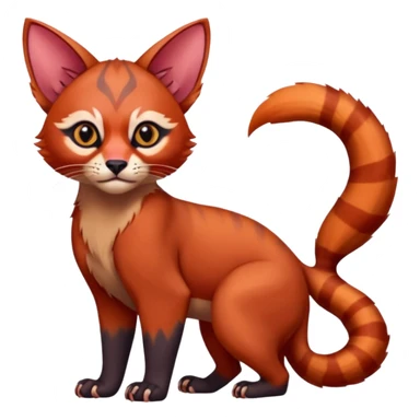Caracal-Lykoi-Sphynx-Red-Panda-fusion-hybrid-animal-creature, full body sticker