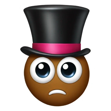 poop with a top hat sticker
