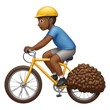 Poop riding bike sticker
