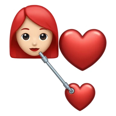 magnet pulling a small heart sticker