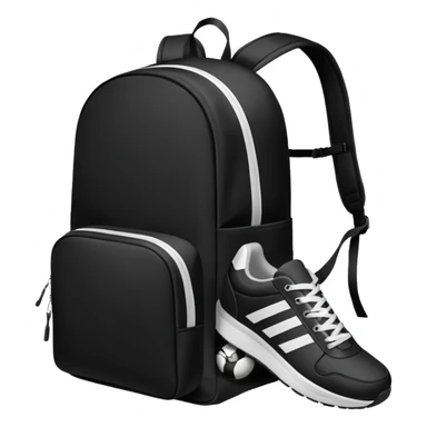 A special backpack with a separate compartment for the ball and sneakers sticker