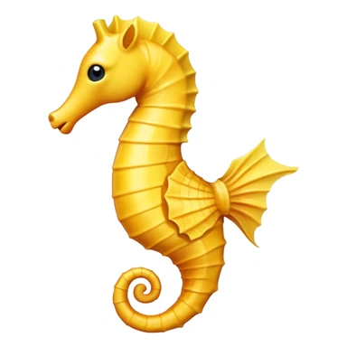 yellow seahorse facing left sticker