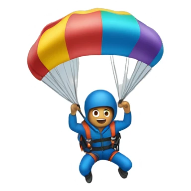 A man parachuting  sticker