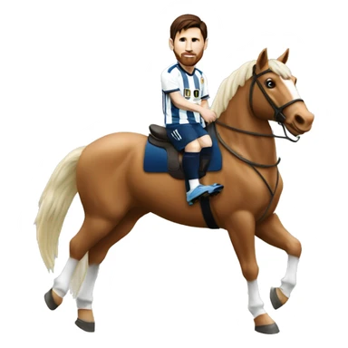 Lionel Messi sur un cheval sticker