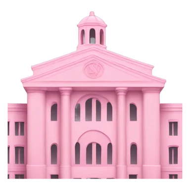 pink stanford building sticker
