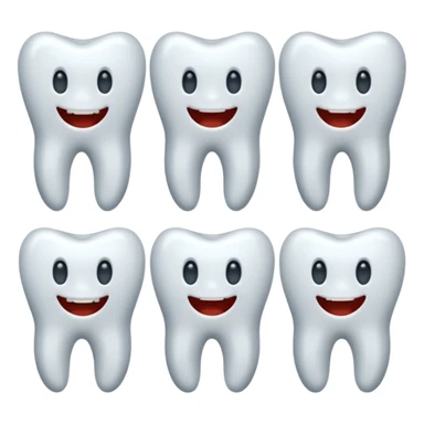 Teeth with clip sticker