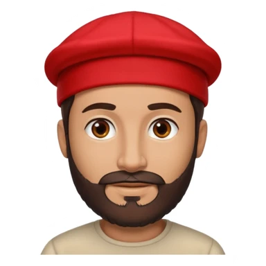 arab man with beard wearing a red cap and he handsome and with tan i want it only his face
with dark brown hair and beard sticker