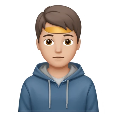 Kjekk gutt (lys i huden) som har pynta seg. Har på seg Jeans og grå hette genser og håret skal være  midtskill og fargen på håret er brunt sticker