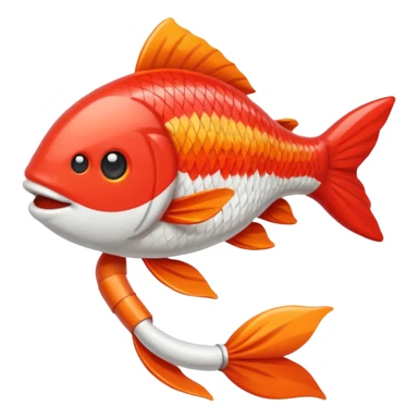 carp streamer hanging apple emoji style sticker
