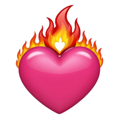 Black, red, hot pink heart make it way more flashy, lightly wreathed in flame tone down the flames a little way less flsmes sticker