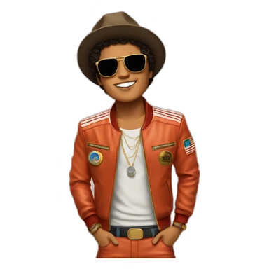 bruno mars Standing in Mars sticker