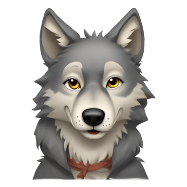 wolf in the style of Chiara Bautista sticker