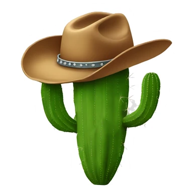 Cactus cowboy hat  sticker