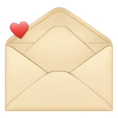 Cream-colored romantic Letter Envelope  sticker