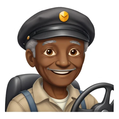 driver old man of black colour sticker