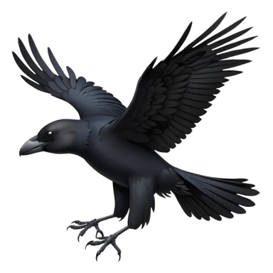 a crow starting to take off sticker