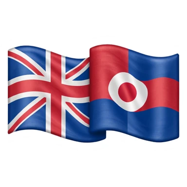 Half england half south Korea flag sticker