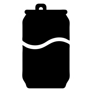 A soda in a metal can sticker