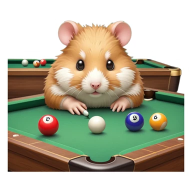 hamster playing billiards sticker