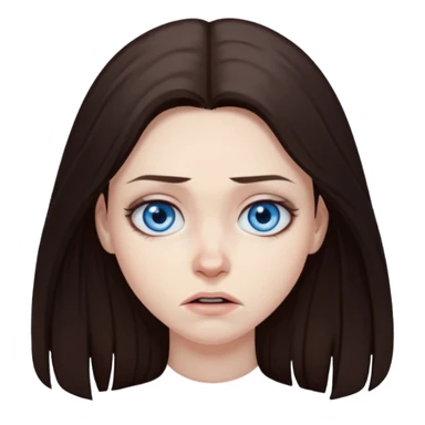 Female long dark brown hair blue eyes, victim silenced by DV sticker