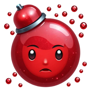 red glitter cyberpunk sticker