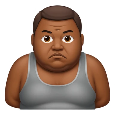 a fat man work out sticker