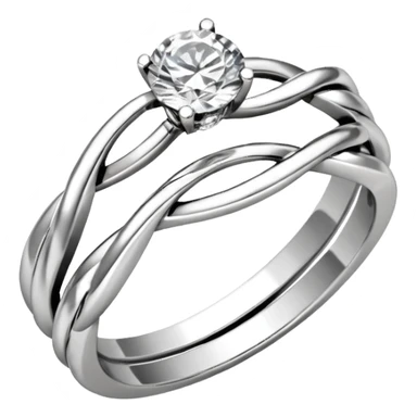 Diamond ring 💍 2 rings  twist with each other like engagement rings for man and women sticker