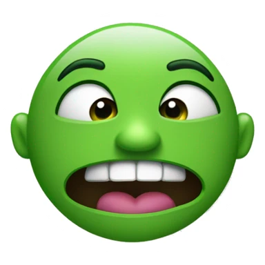 Una boca con labios pintados de verde  sticker