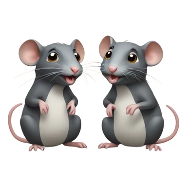 two rats talking  sticker
