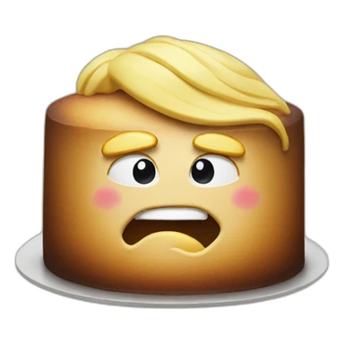 Cake that looks like donald trump sticker