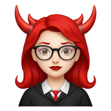 girl devil nerdy latina sticker
