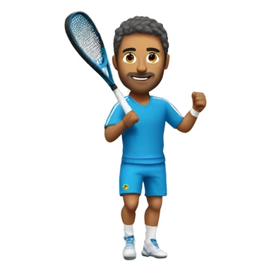 jugador de padel sticker