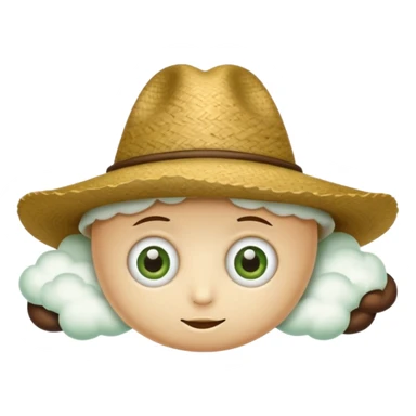 me puedes hacer un emojie para una mascota de mi empresa, la cual es empresa de café, Las carecteristicas son las siguientes: Puede ser un cafecito con forma de nube o un sercito de neblina con sombrero de cafetalero.
Ojos grandes, expresión tranquila.
Colores: beige, café claro, verde oliva sticker